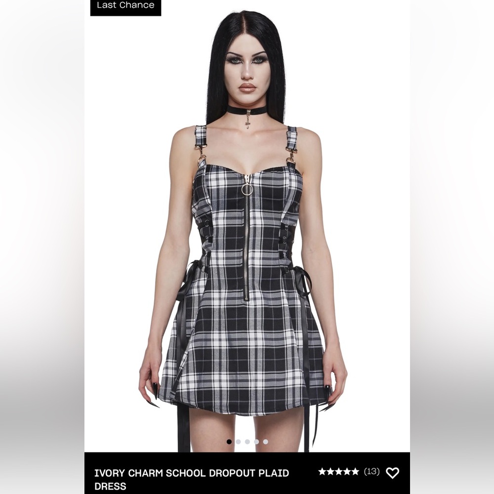 Black Plaid Dress